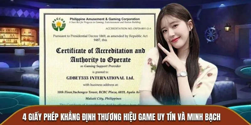 giấy phép hoạt động của 77win