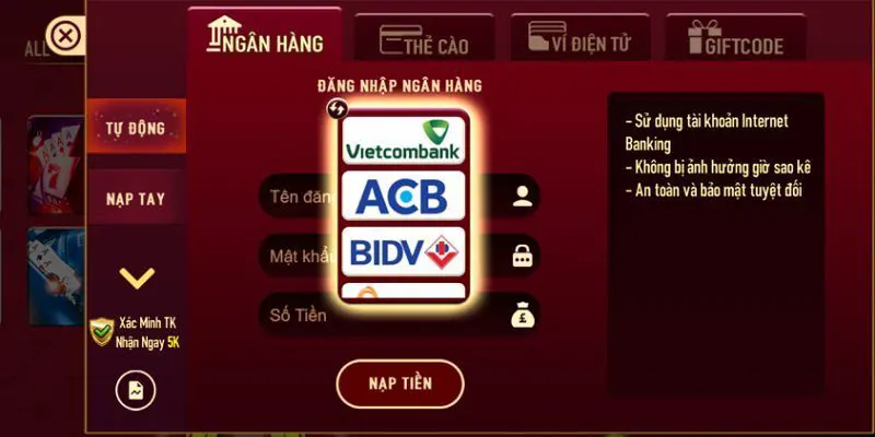 Nạp tiền 77win